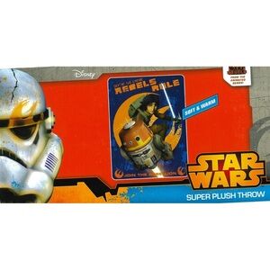 Star Wars Kids' Super Plush Throw Blanket- Disney. new in Package